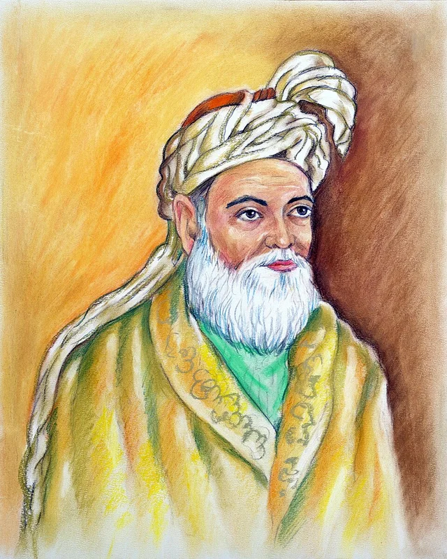 Modern artistic depiction of Abdul Hamid Momand, not an authenticated historical likeness.